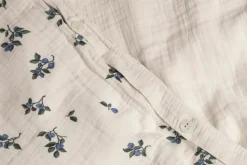 Discount Garbo&Friends berry Muslin bed set baby, 70x80 cm/28x35 cm Blue