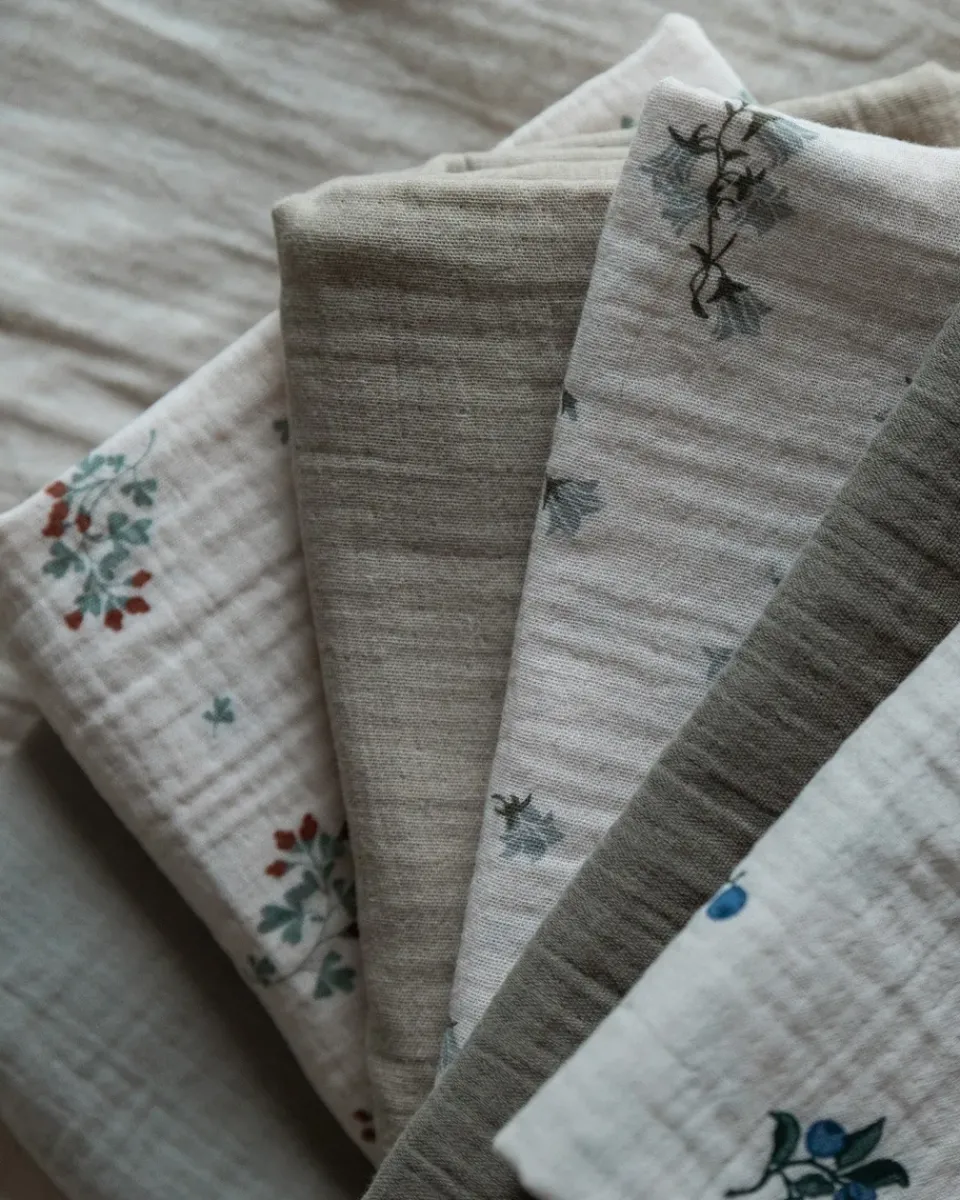 Baby Blankets|Cotton Blankets & Throws^Garbo&Friends Blueberry Muslin small blanket 2 pieces, 60x60 cm Multi