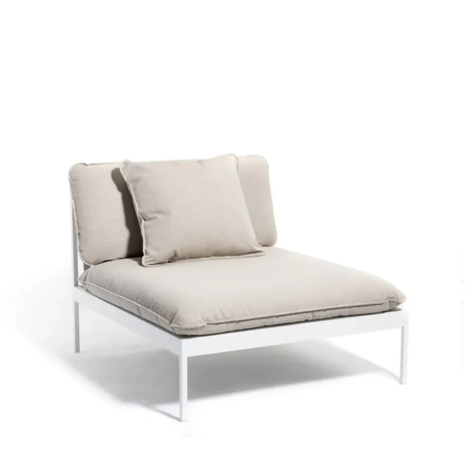 Sale Skargaarden Bönan modular sofa, Sunbrella Ashe light , 1-seat, l. aluminium frame Grey