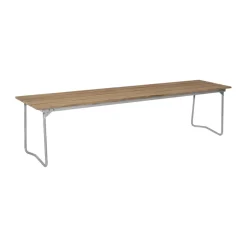 Discount Grythyttan Stålmöbler Bänk 9 bench, Teak-170 cm-hot-dip galvanized Brown
