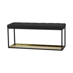 Shoe Racks|Shoe Racks^Scherlin Bänk 11, - leather-brass plate Black