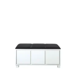 Benches^Scherlin Bänk 6, Leather . white stomme Black