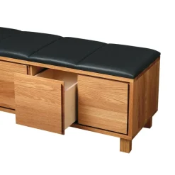 Benches^Scherlin Bänk 6, Leather . white stomme Black