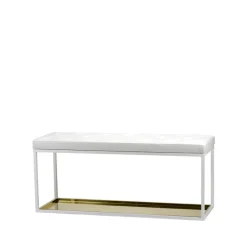 Shoe Racks|Shoe Racks^Scherlin Bänk 11, leather. brass plate White