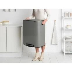 Pedal Bins|Pedal Bins^Brabantia Bo pedal bin 60 L, Mineral concrete Grey