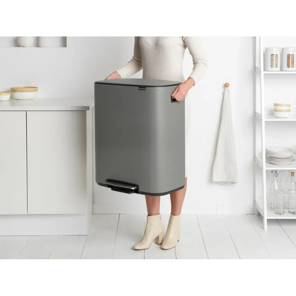 Pedal Bins|Pedal Bins^Brabantia Bo pedal bin 60 L, Mineral concrete Grey