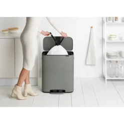Pedal Bins|Pedal Bins^Brabantia Bo pedal bin 60 L, Mineral concrete Grey