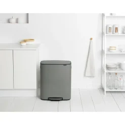 Pedal Bins|Pedal Bins^Brabantia Bo pedal bin 60 L, Mineral concrete Grey