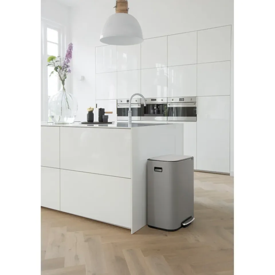 Pedal Bins|Pedal Bins^Brabantia Bo pedal bin 60 L, Mineral concrete Grey