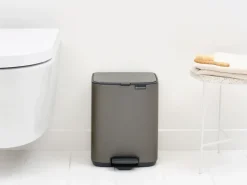 Brabantia Bo pedal bin 7 L, Platinum Grey