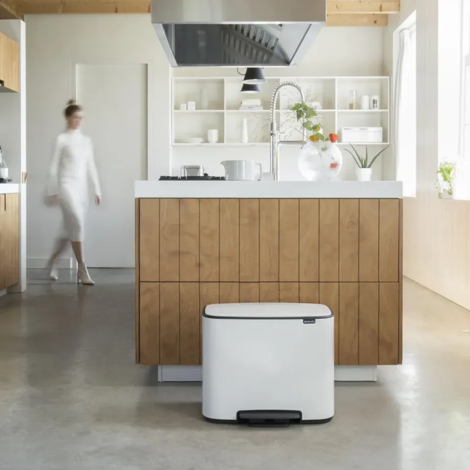 New Brabantia Bo pedal bin 11+23 l, White