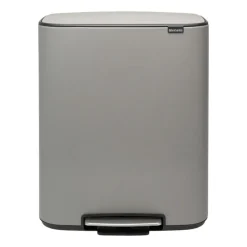 Pedal Bins|Pedal Bins^Brabantia Bo pedal bin 2x30 L, Mineral concrete Grey