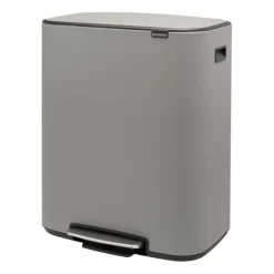 Pedal Bins|Pedal Bins^Brabantia Bo pedal bin 2x30 L, Mineral concrete Grey