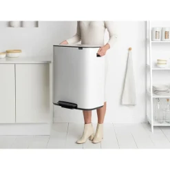 Pedal Bins|Pedal Bins^Brabantia Bo pedal bin 2x30 L, White