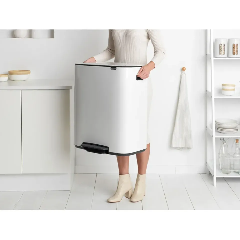 Pedal Bins|Pedal Bins^Brabantia Bo pedal bin 2x30 L, White