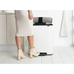 Pedal Bins|Pedal Bins^Brabantia Bo pedal bin 2x30 L, White