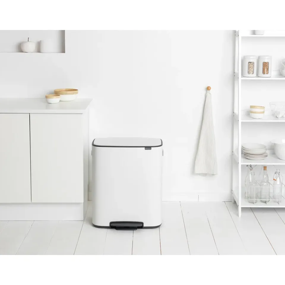 Pedal Bins|Pedal Bins^Brabantia Bo pedal bin 2x30 L, White