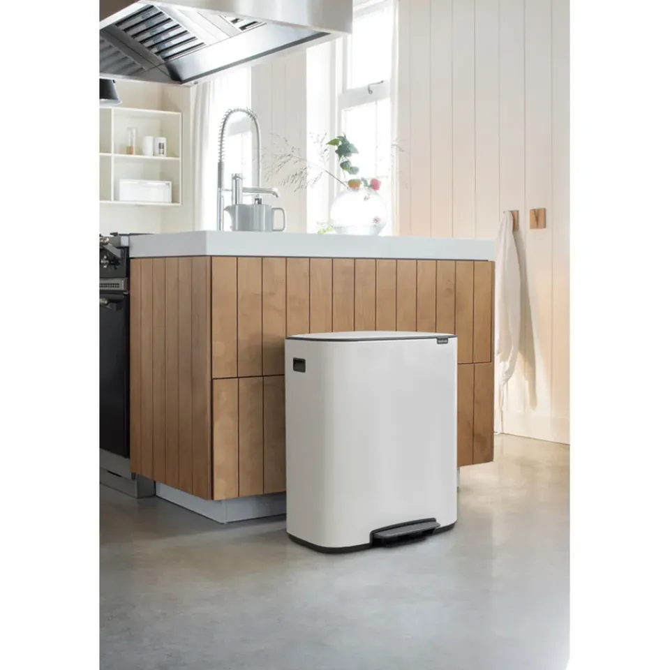 Pedal Bins|Pedal Bins^Brabantia Bo pedal bin 2x30 L, White