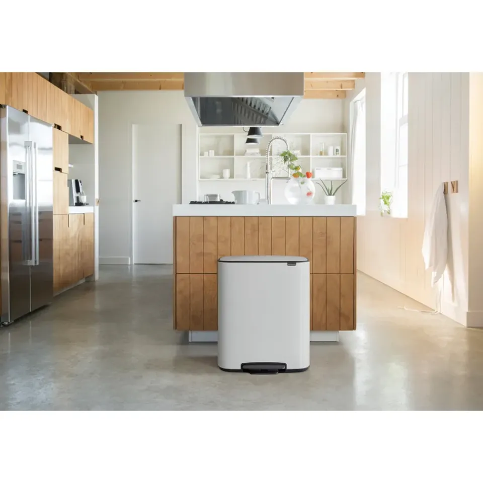 Pedal Bins|Pedal Bins^Brabantia Bo pedal bin 2x30 L, White