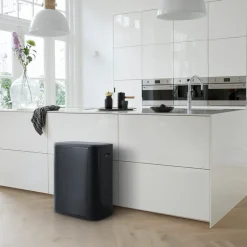 Waste Paper Baskets & Bins^Brabantia Bo touch bin 60 L, Matte Black