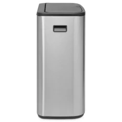 Waste Paper Baskets & Bins^Brabantia Bo touch bin 60 L, Matte brushed steel Silver-coloured