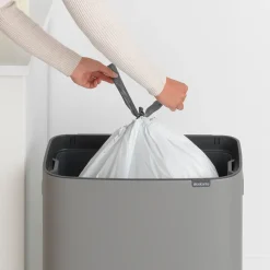 New Brabantia Bo touch bin 60 L, Mineral concrete Grey