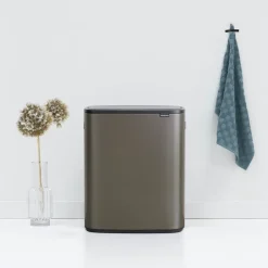 Outlet Brabantia Bo touch bin 60 L, Platinum Grey