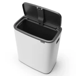 Waste Paper Baskets & Bins^Brabantia Bo touch bin 60 L, White