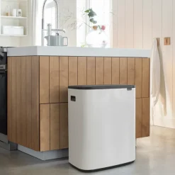Waste Paper Baskets & Bins^Brabantia Bo touch bin 60 L, White