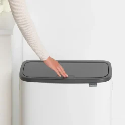 Waste Paper Baskets & Bins^Brabantia Bo touch bin 60 L, White