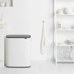 Waste Paper Baskets & Bins^Brabantia Bo touch bin 60 L, White