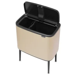 Clearance Brabantia Bo touch bin 11+23 litre, Metallic Gold BeigeBlack
