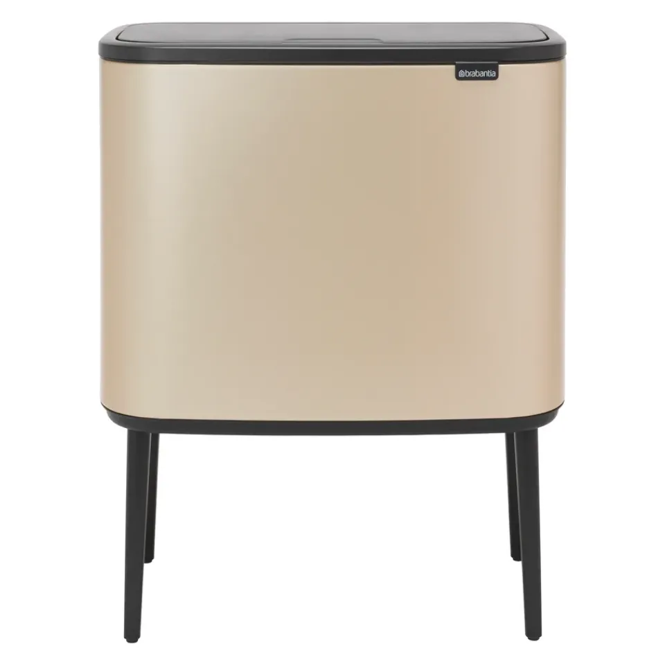 Brabantia Bo touch bin 36 litre, Metallic Gold BeigeBlack