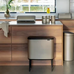 Brabantia Bo touch bin 36 litre, Metallic Gold BeigeBlack