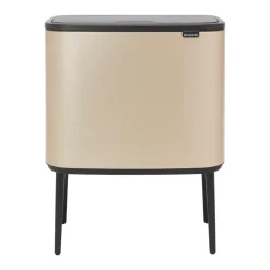 Pedal Bins|Pedal Bins^Brabantia Bo touch bin 3 x 11 litre, Metallic Gold Beige