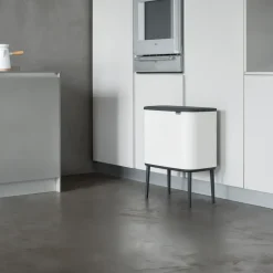 Pedal Bins|Pedal Bins^Brabantia Bo touch bin 3 x 11 litre, White