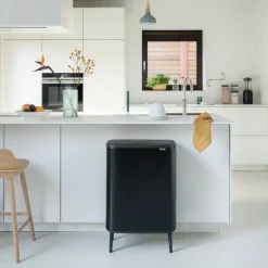 Waste Paper Baskets & Bins^Brabantia Bo touch bin high 60 L, Matte Black