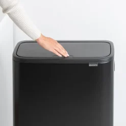 Waste Paper Baskets & Bins^Brabantia Bo touch bin high 60 L, Matte Black