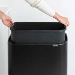 Waste Paper Baskets & Bins^Brabantia Bo touch bin high 60 L, Matte Black