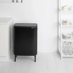 Waste Paper Baskets & Bins^Brabantia Bo touch bin high 60 L, Matte Black
