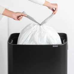Waste Paper Baskets & Bins^Brabantia Bo touch bin high 60 L, Matte Black