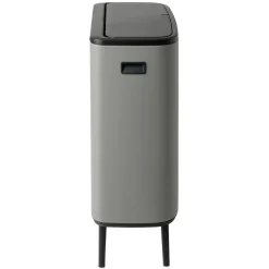 Waste Paper Baskets & Bins^Brabantia Bo touch bin high 60 L, Mineral concrete Grey