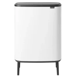 Waste Paper Baskets & Bins^Brabantia Bo touch bin high 60 L, White