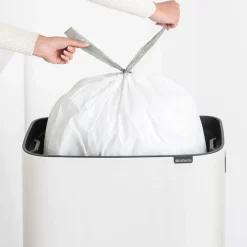 Waste Paper Baskets & Bins^Brabantia Bo touch bin high 60 L, White