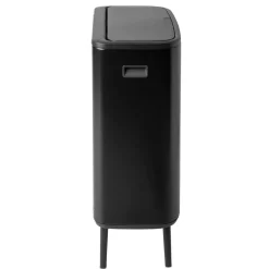 Waste Paper Baskets & Bins^Brabantia Bo touch bin high 2x30 L, matte Black