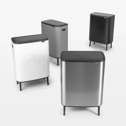 Sale Brabantia Bo touch bin high 2x30 L, Mineral concrete Grey
