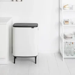Online Brabantia Bo touch bin high 2x30 L, White