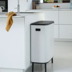 Online Brabantia Bo touch bin high 2x30 L, White