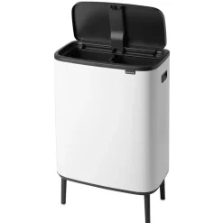 Online Brabantia Bo touch bin high 2x30 L, White