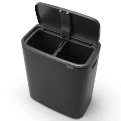 Waste Paper Baskets & Bins^Brabantia Bo touch bin 2x30 L, matte Black